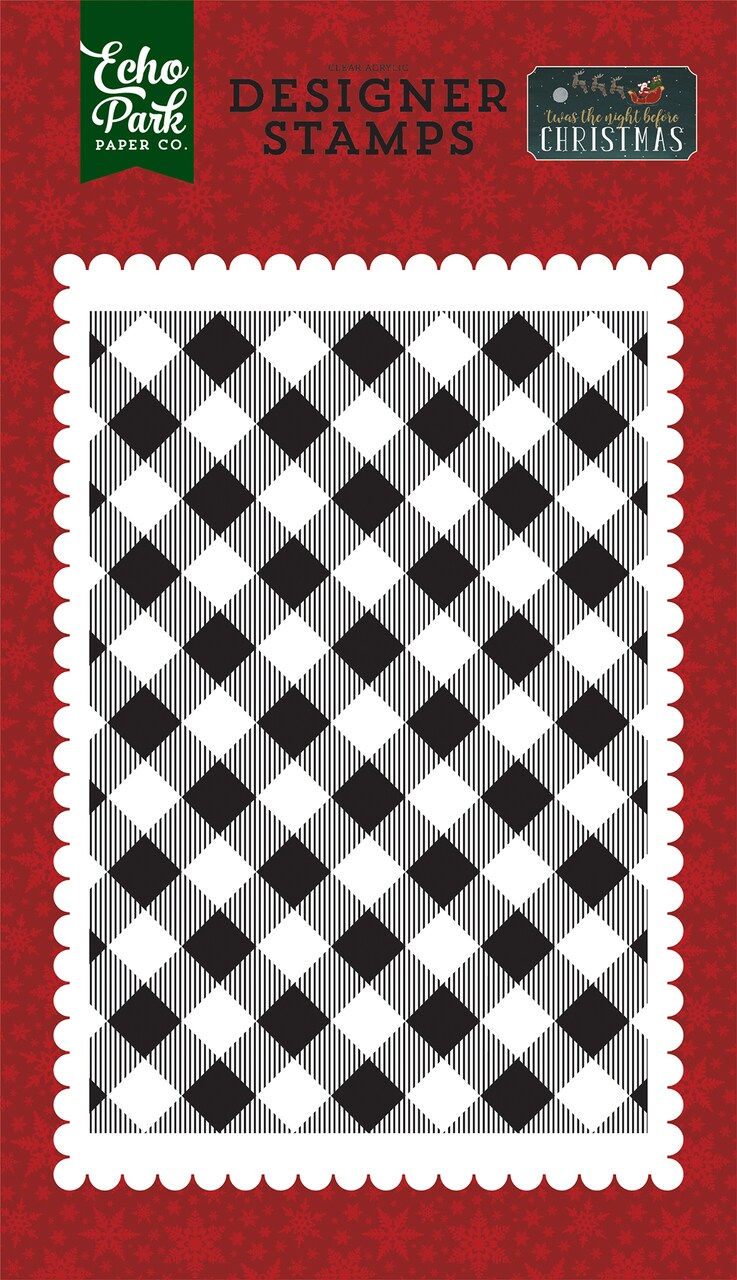 Twas The Night Before Christmas: Holiday Buffalo Plaid A2 Background Stamp